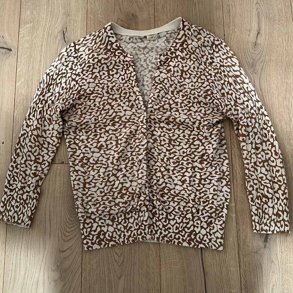 J. Crew leopard print cardigan